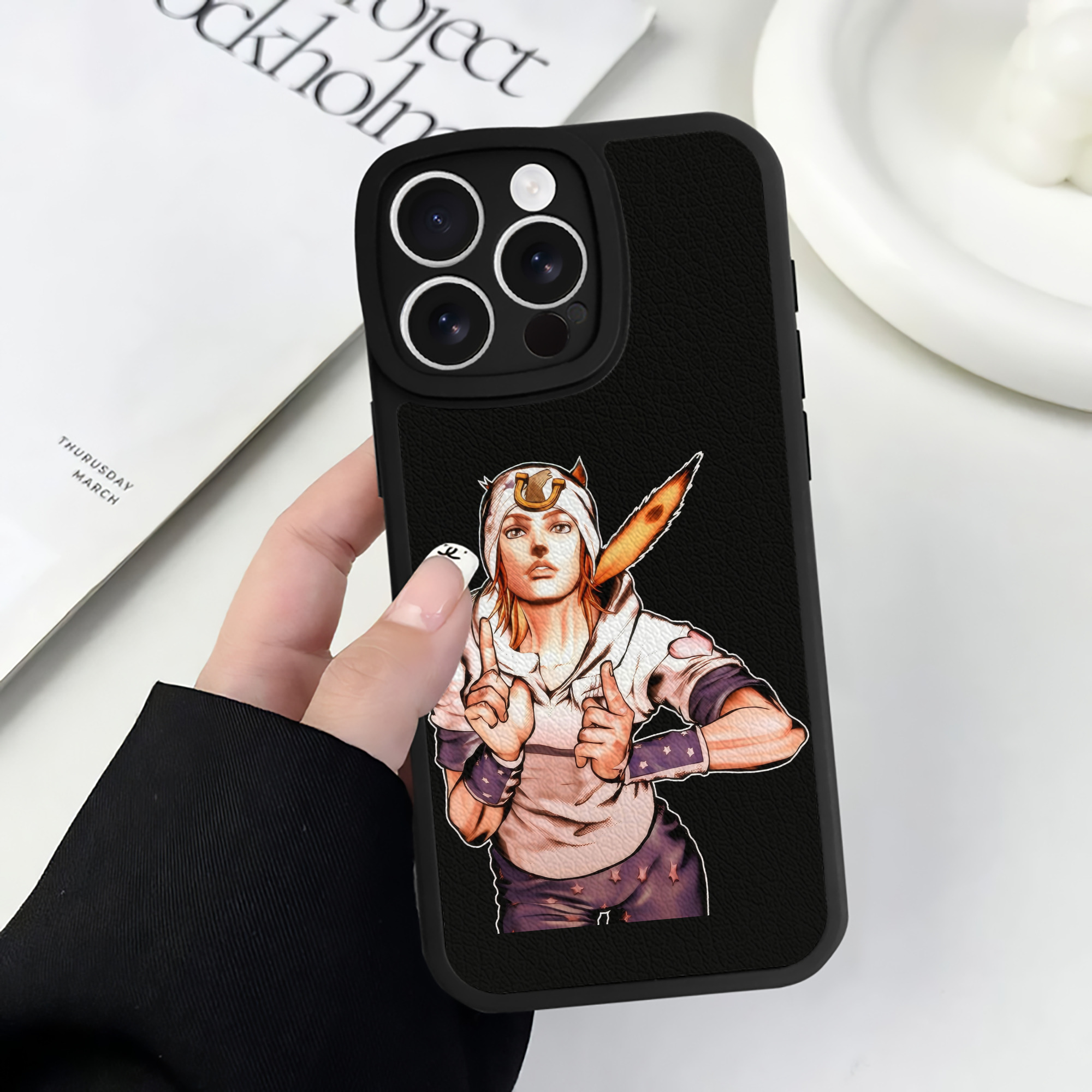 （画像用） ジョジョの奇妙な冒険 ジョナサン?ジョースター JoJo's Bizarre Adventure Jonathan Joestar 【iPhone 16シリーズ対応】シリコンスマホケース（レザー調） 材質：シリコン
